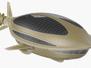 Conceito futurista de dirig&iacute;vel Modelo 3D