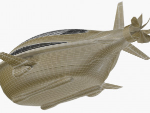 Futuristic Airship Concept Modelo 3D