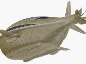 Conceito futurista de dirig&iacute;vel Modelo 3D