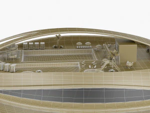 Conceito futurista de dirig&iacute;vel Modelo 3D