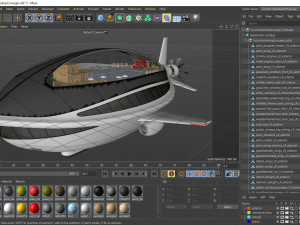 Futuristic Airship Concept Modelo 3D