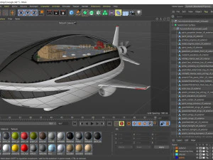 Conceito futurista de dirig&iacute;vel Modelo 3D
