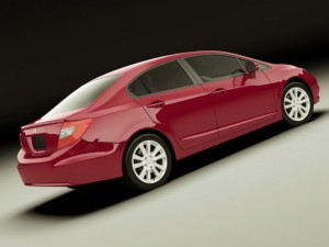 honda civic sedan 2012 3D Model