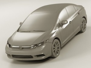 honda civic sedan 2012 3D Model