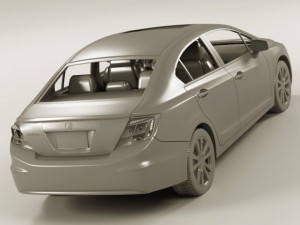 honda civic sedan 2012 3D Model