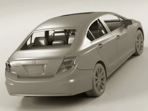 honda civic sedan 2012 3D Model