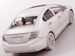 honda civic sedan 2012 3D Model