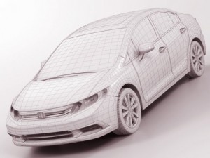 honda civic sedan 2012 3D Model