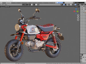 Honda Monkey 125 2023 3D 모델