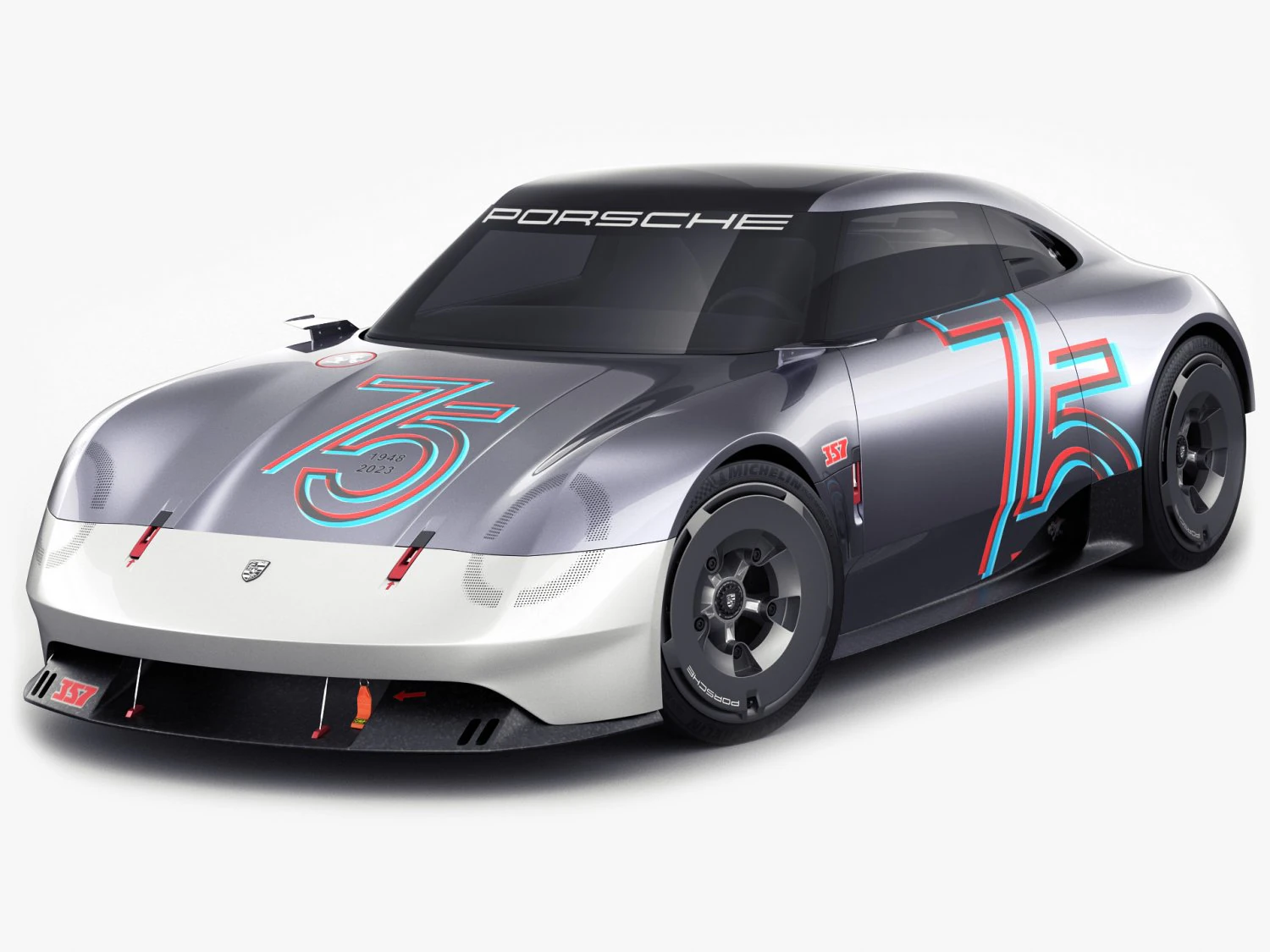 Porsche 357 Vision Concept 2023 3D Model .c4d .max .obj .3ds .fbx .stl .blend