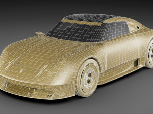 Porsche 357 Vision Concept 2023 3D Модель