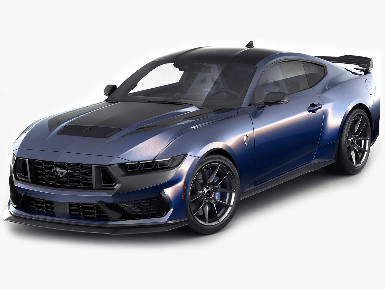 Mustang Fastback Dark Horse 2024 3D Model .c4d .max .obj .3ds .fbx .stl .blend 