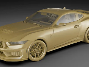 Mustang Fastback Dark Horse 2024 3D Model