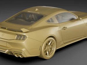 Mustang Fastback Dark Horse 2024 3D Model