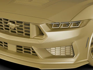 Mustang Fastback Dark Horse 2024 3D Model