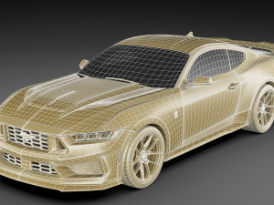 Mustang Fastback Dark Horse 2024 3D 모델