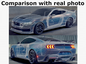 Mustang Fastback Dark Horse 2024 3D 모델