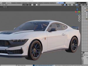 Mustang Fastback Dark Horse 2024 3D Model
