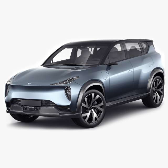 Generic Electric Modern SUV 3D Model .c4d .max .obj .3ds .fbx .stl .blend 