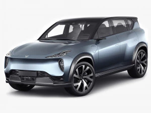 Og&oacute;lny elektryczny nowoczesny SUV Model 3D
