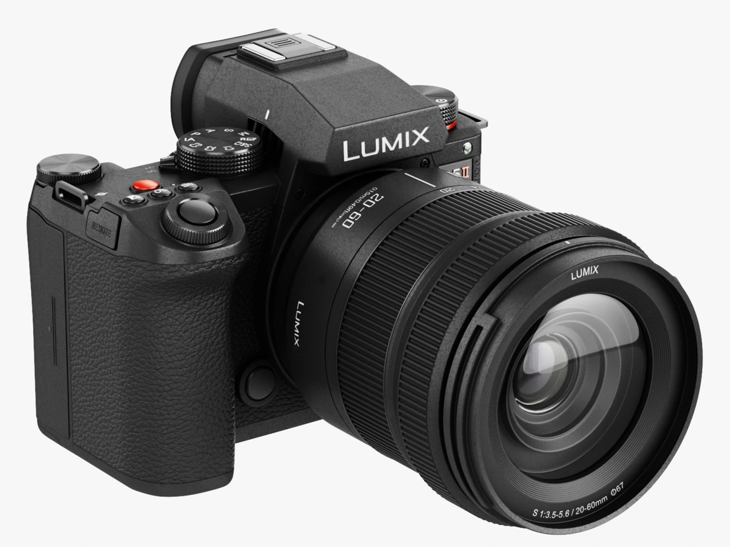 Panasonic Lumix DC-S5 II con obiettivo Modello 3D .c4d .max .obj .3ds .fbx .stl .blend 