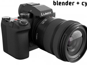 Panasonic Lumix DC-S5 II con obiettivo Modello 3D