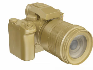 Panasonic Lumix DC-S5 II con obiettivo Modello 3D