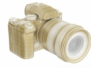 Panasonic Lumix DC-S5 II con obiettivo Modello 3D