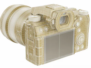 Panasonic Lumix DC-S5 II con obiettivo Modello 3D