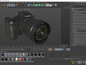 Panasonic Lumix DC-S5 II con obiettivo Modello 3D