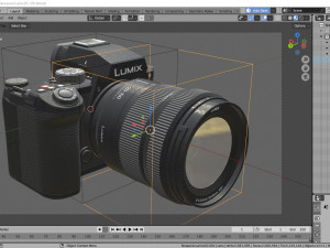 Panasonic Lumix DC-S5 II with lens 3D-Modell