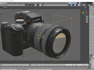 Panasonic Lumix DC-S5 II con obiettivo Modello 3D