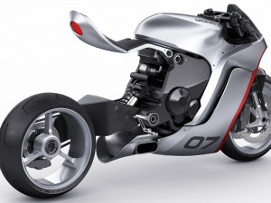 Concept Motorcycle Mono Racr Modèle 3D