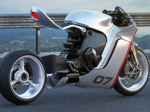 Concept Motorcycle Mono Racr Modèle 3D