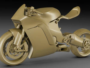 Concept Motorcycle Mono Racr 3D Model