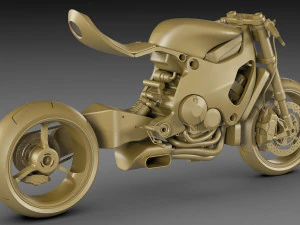 Concept Motorcycle Mono Racr 3D Model
