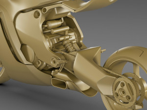 Concept Motorcycle Mono Racr Modèle 3D
