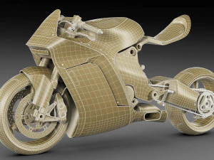 Concept Motorcycle Mono Racr 3D Model