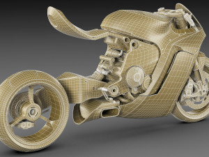 Concept Motorcycle Mono Racr Modèle 3D