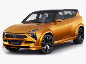 Og&oacute;lny nowoczesny sportowy SUV Model 3D