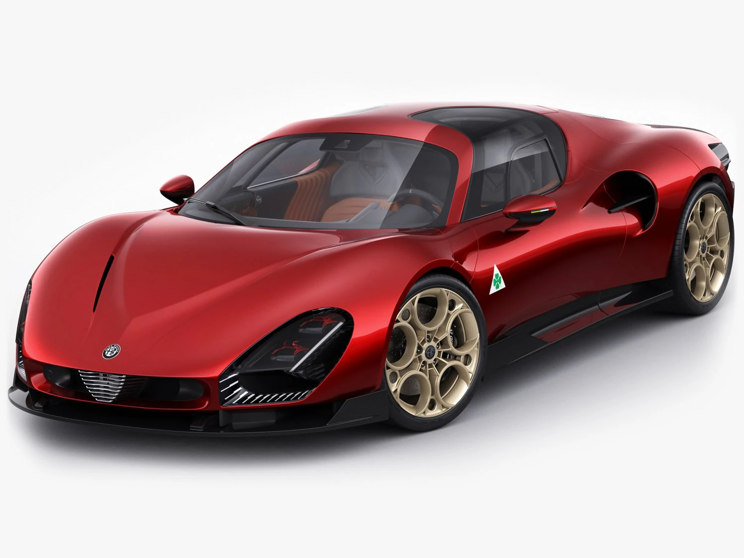 Alfa Romeo 33 Stradale 2024 3D Model .c4d .max .obj .3ds .fbx .stl .blend 