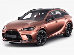 Lexus RX500 F-sport 2023 3D Model