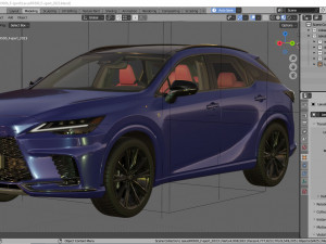 Lexus RX500 F-sport 2023 3D-Modell