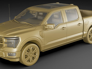 F-150 Pick-up Platinum 2024 3D 모델