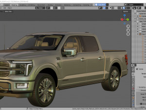 F-150 Pick-up Platinum 2024 3D 모델