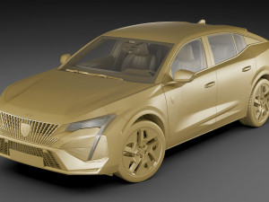 Peugeot 408 2023 3D Model