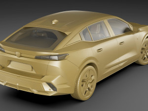Peugeot 408 2023 3D Model