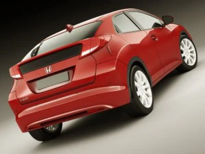 honda civic eu 2012 5 door 3D Model