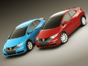 honda civic eu 2012 5 door Modèle 3D