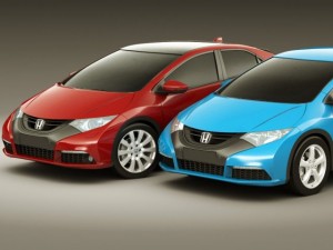 honda civic eu 2012 5 door Modèle 3D